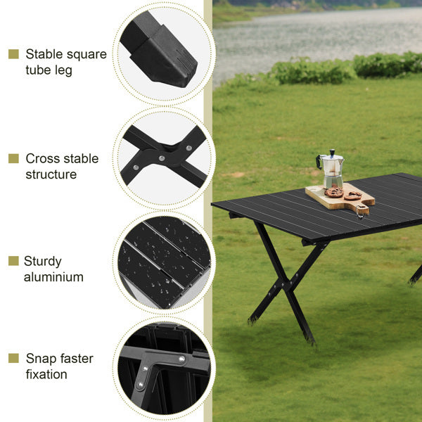 Black Camping Roll Table - Big Dog Sporting Goods