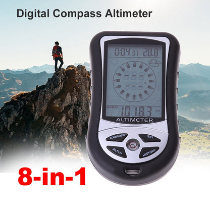 8-in-1 hand-held electronic barometer, compass, altimeter - Big Dog Sporting Goods