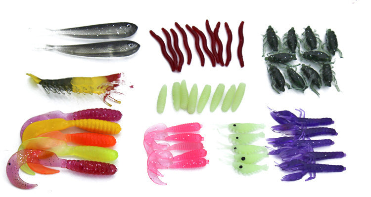 Fishing Lures - Sequined Soft Bait Set - Big Dog Sporting Goods