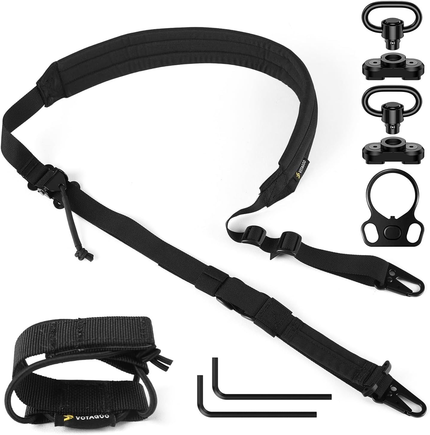 QD 2 Point Sling, Quick Adjust Gun Sling With HK Hook and Soft Shoulder Pad - Big Dog Sporting Goods