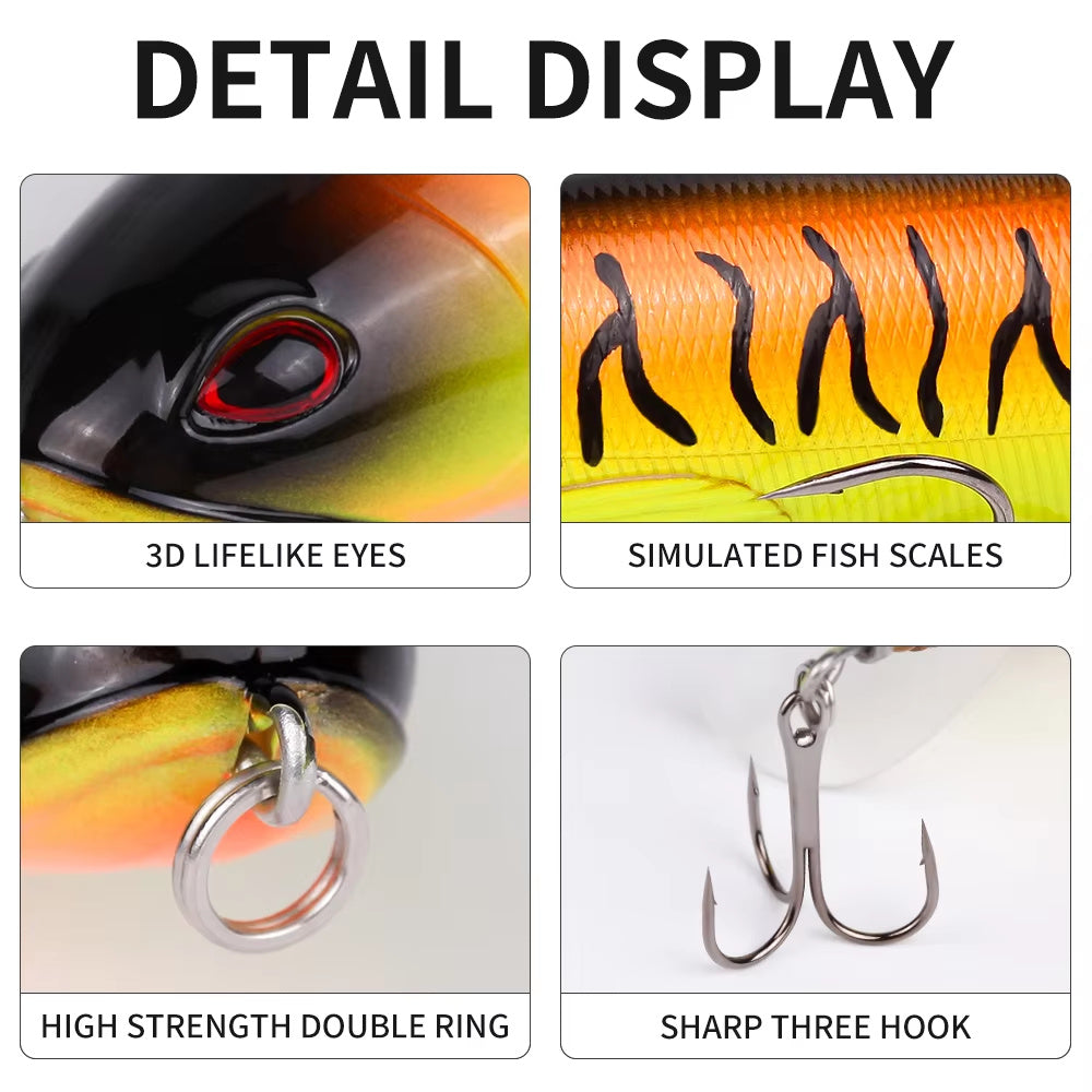 10pcs Topwater Fishing Lure Kit - Big Dog Sporting Goods
