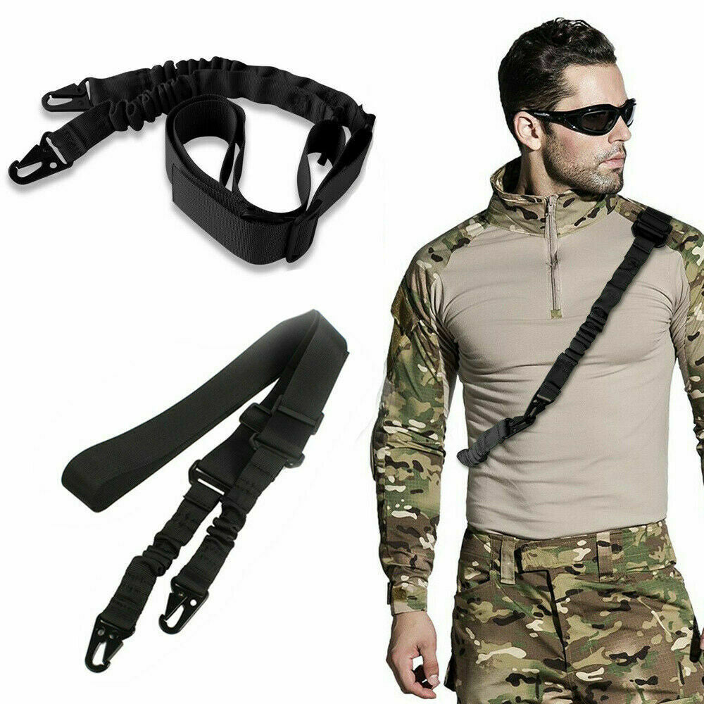 Tactical Rifle Sling Gun Shoulder Strap 2 Point Hooks - Big Dog Sporting Goods