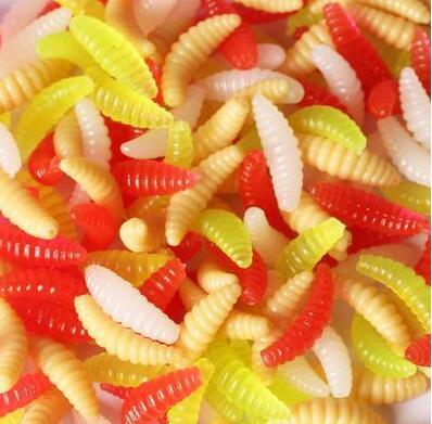 50pcs artificial soft maggot grub fishing lure - Big Dog Sporting Goods