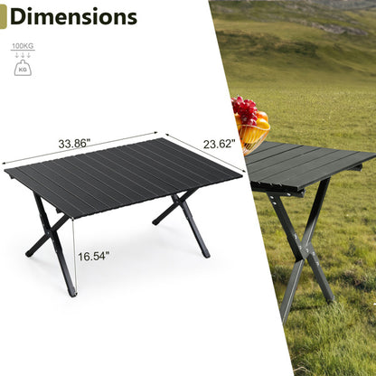 Black Camping Roll Table - Big Dog Sporting Goods