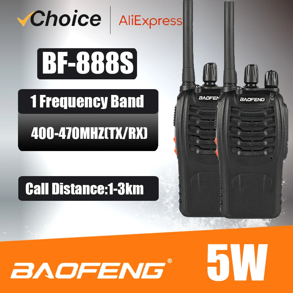 BF 888S Walkie Talkie UHF 400 470MHz Long Range - Big Dog Sporting Goods