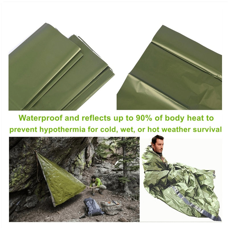 Portable Lightweight Emergency Blanket - Windproof And Waterproof Blanket For Survival - Big Dog Sporting Goods