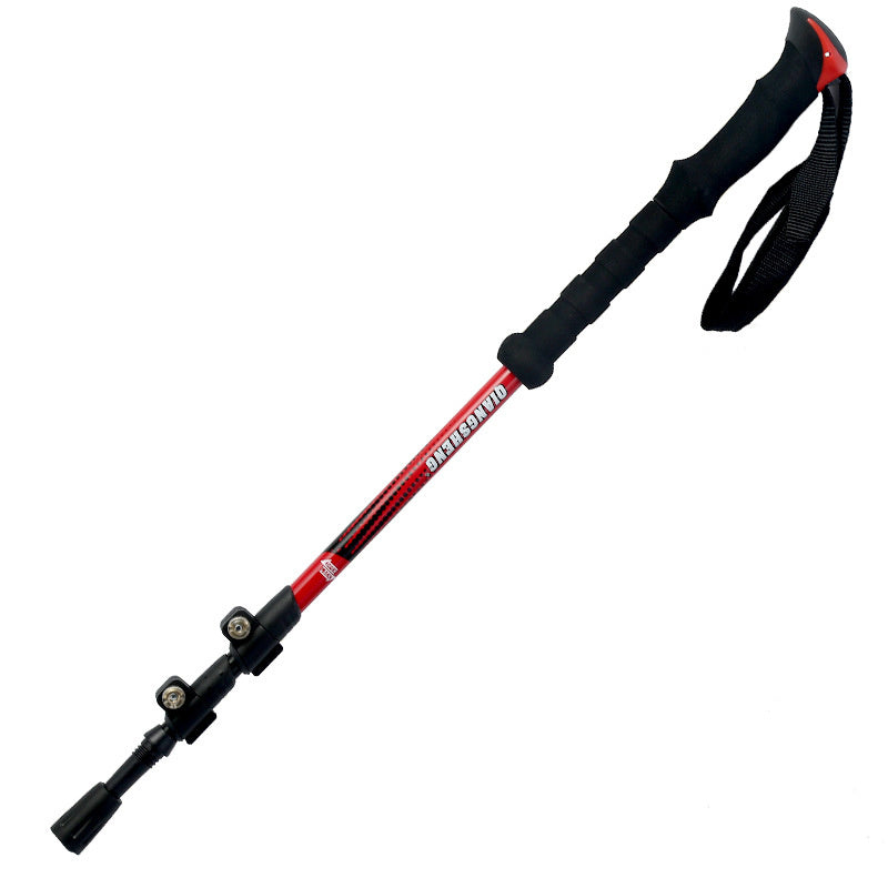 Straight Handle Trekking Pole With Outer Lock Telescopic - Big Dog Sporting Goods