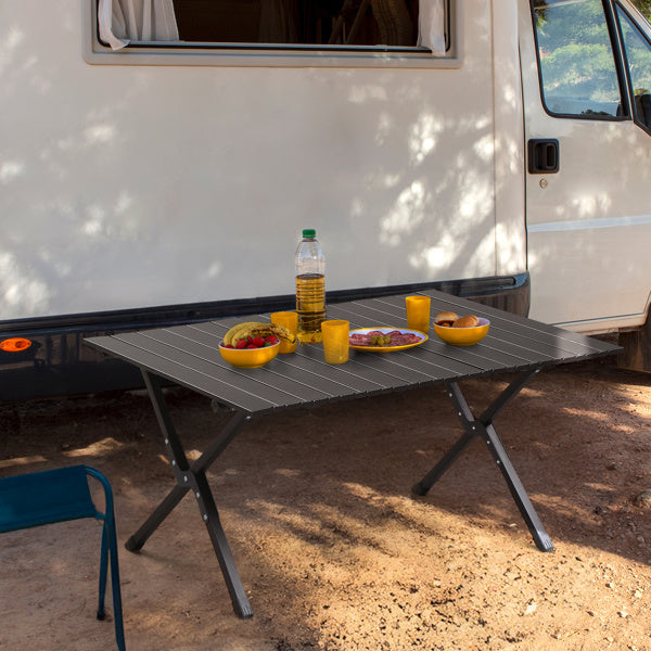 Black Camping Roll Table - Big Dog Sporting Goods