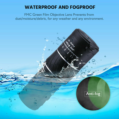 40x60 Day Night Vision HD Optical Monocular Hunting Camping Handheld Telescope Life Waterproof, Anti-Fog Monocular Suitable For Observing Nature Animals - Big Dog Sporting Goods